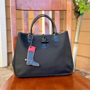 Longchamp Roseau Nylon Bag- Black